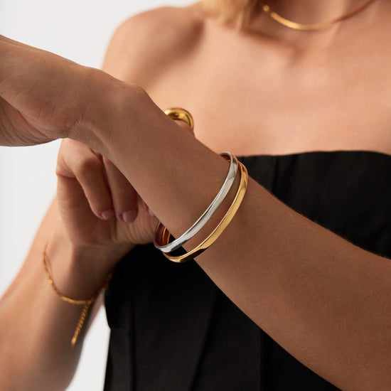 Classic Bangle Bracelet Set | Mixed Metal Bracelets Missoma 