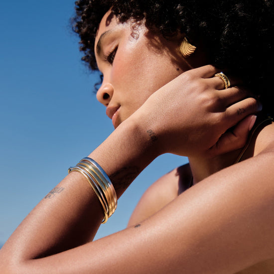 Classic Bangle Bracelet Set | Mixed Metal Bracelets Missoma 