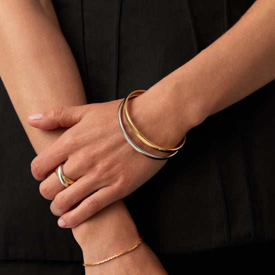 Classic Bangle Bracelet Set | Mixed Metal Bracelets Missoma 