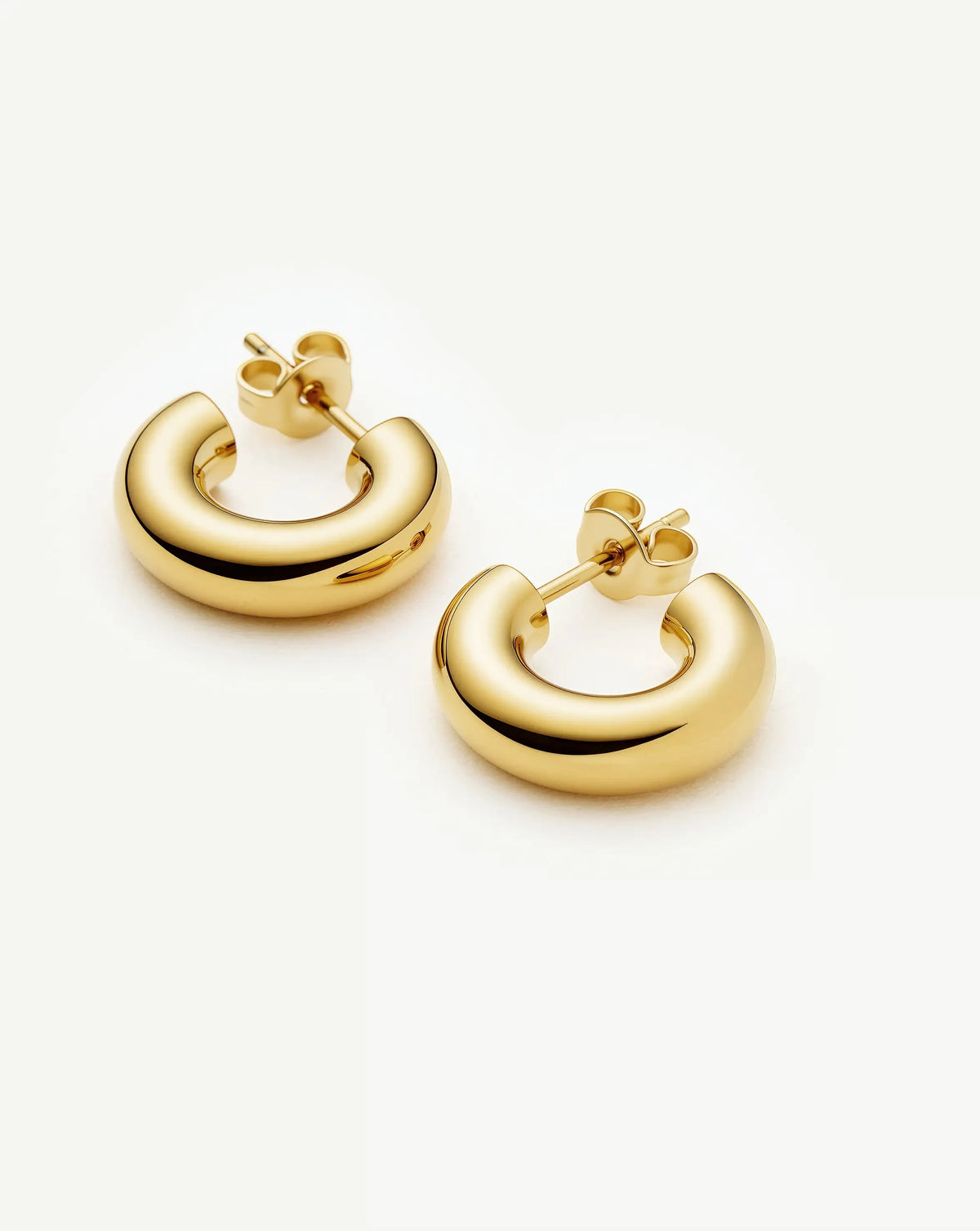 Classic Chubby Small Hoop Earrings | 18k Gold Plated Earrings Missoma 