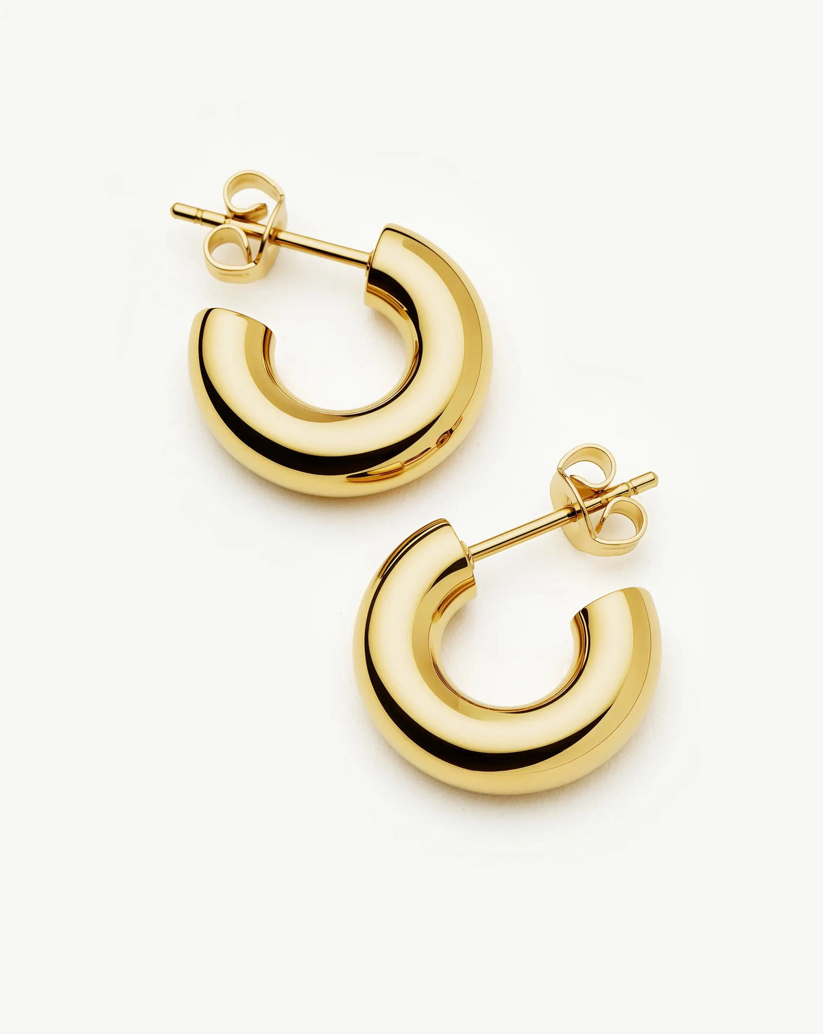 Classic Chubby Small Hoop Earrings | 18k Gold Plated Earrings Missoma 