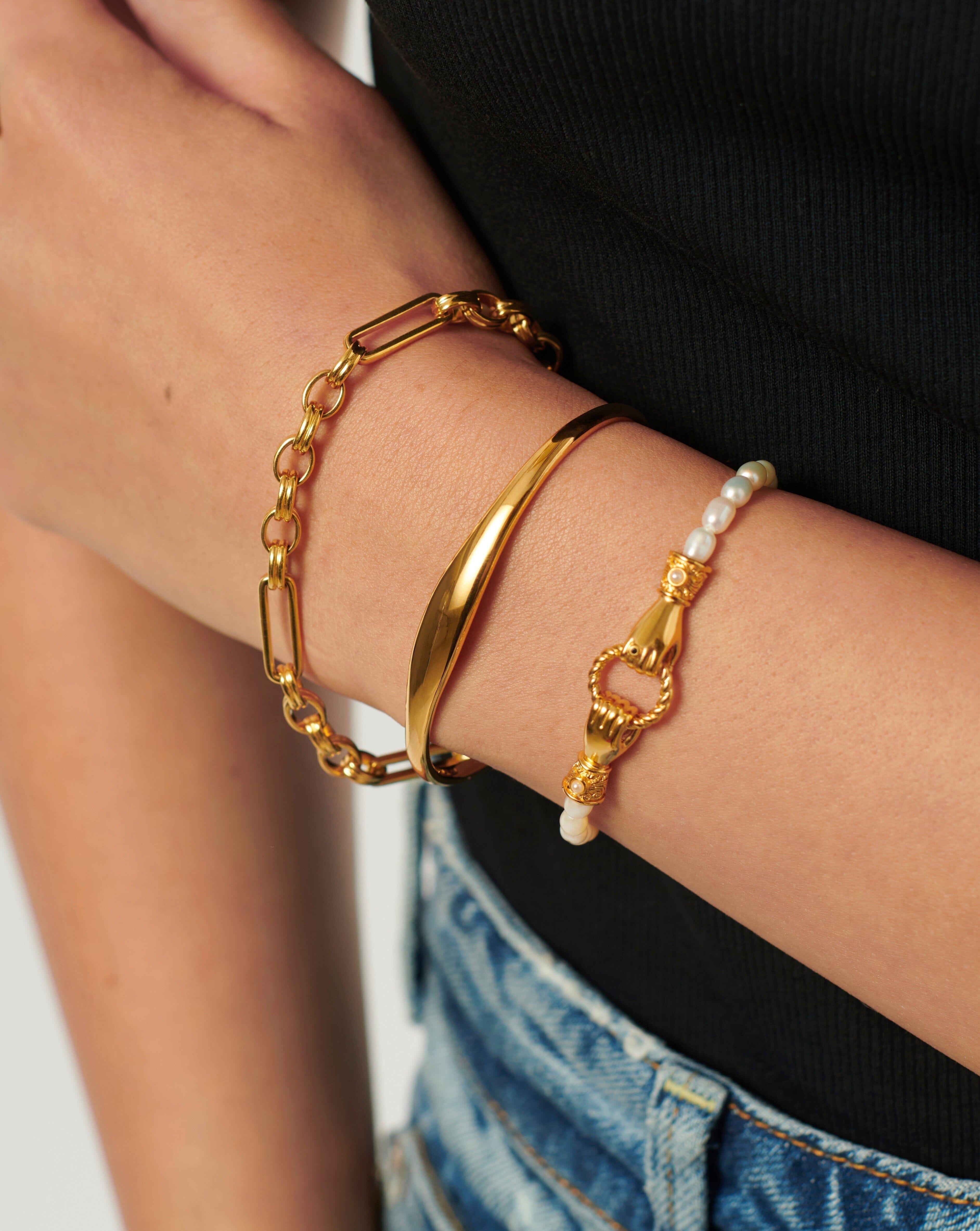 Classic Cuff Bracelet | 18ct Gold Vermeil Bracelets Missoma 