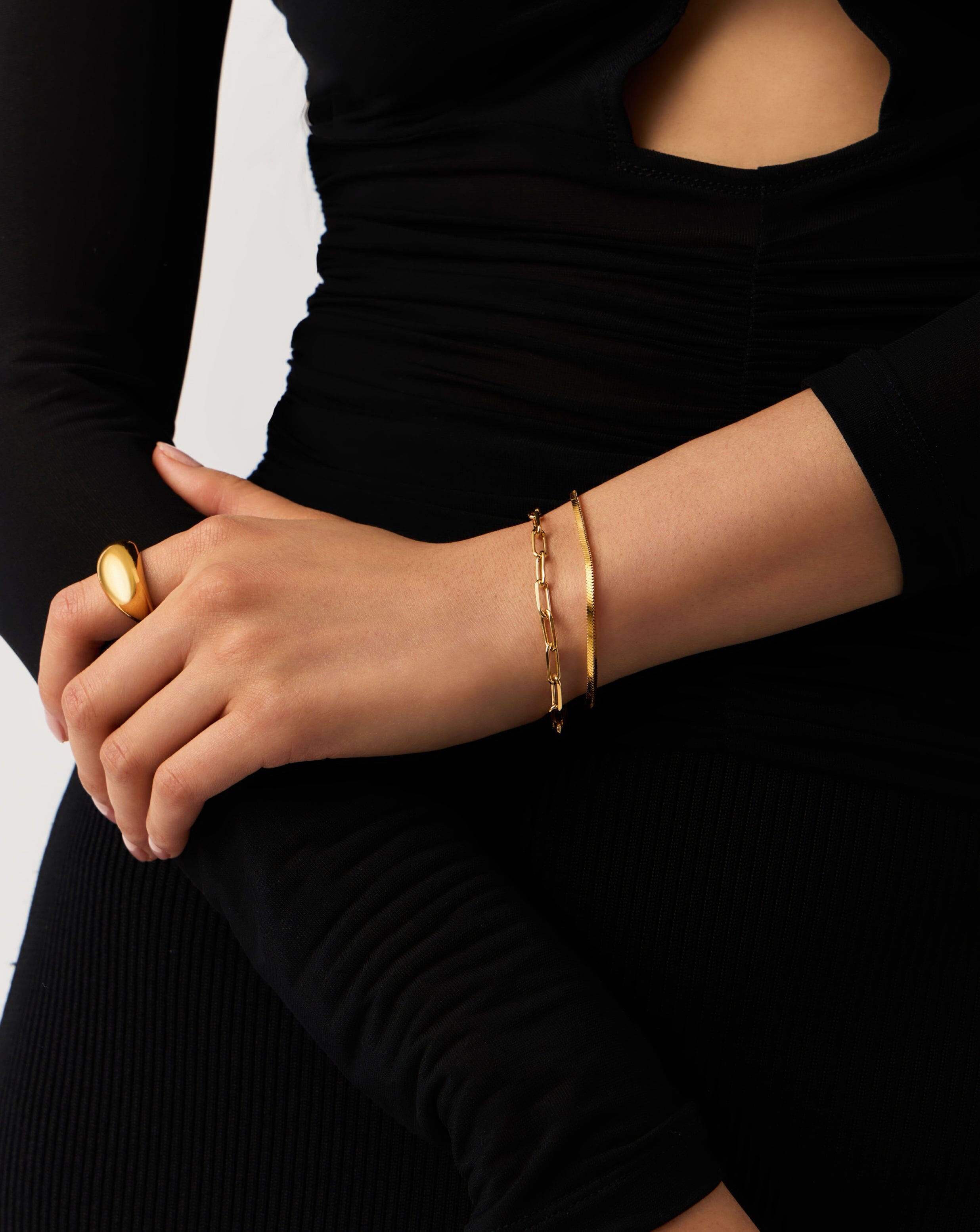 Classic Mini Paperclip Chain Bracelet | 18k Gold Plated Bracelets Missoma 