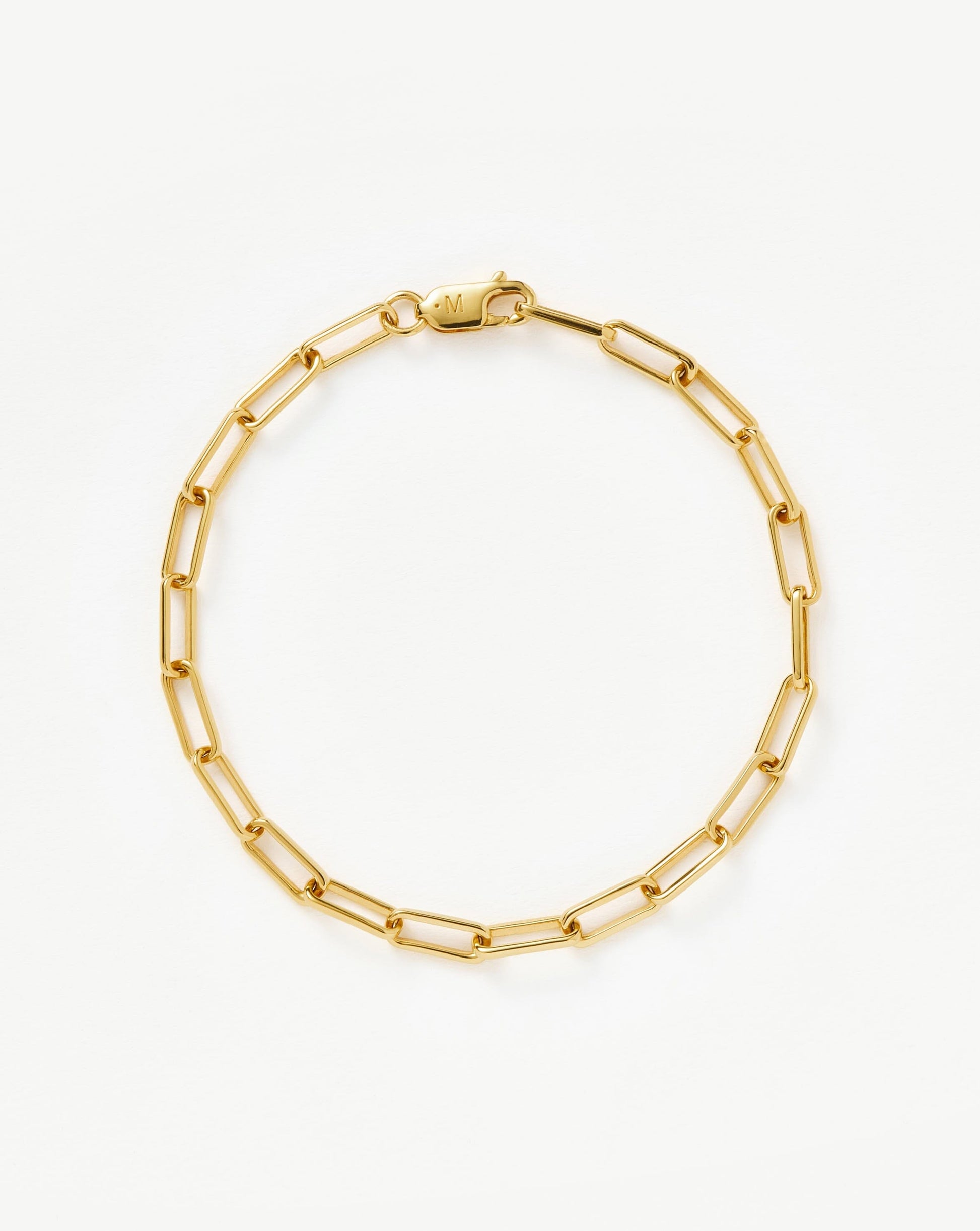 Classic Mini Paperclip Chain Bracelet | 18k Gold Plated Bracelets Missoma 
