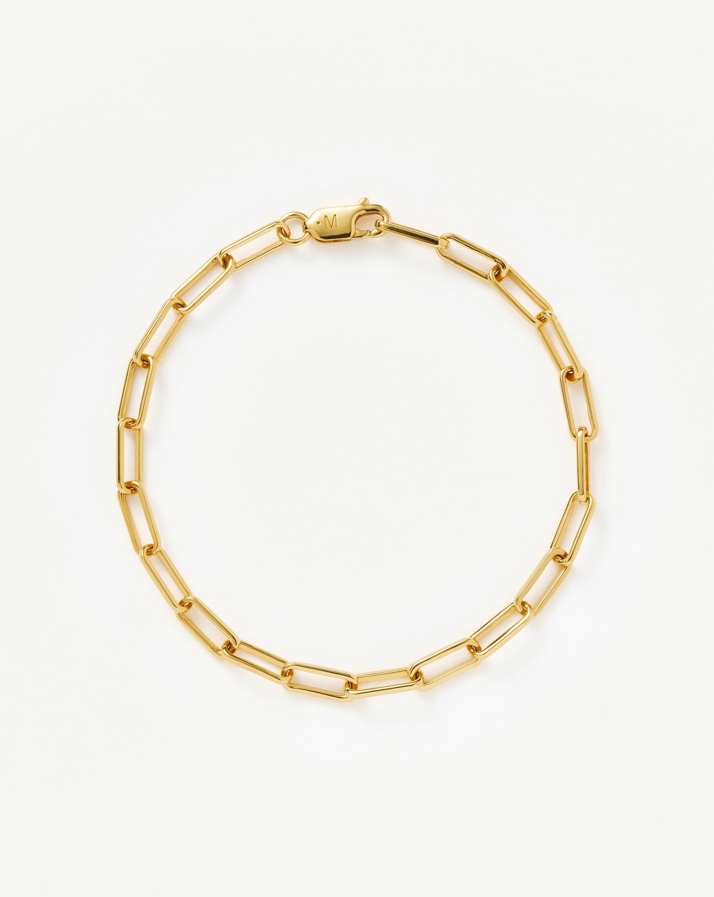 Classic Mini Paperclip Chain Bracelet | 18k Gold Plated Bracelets Missoma 