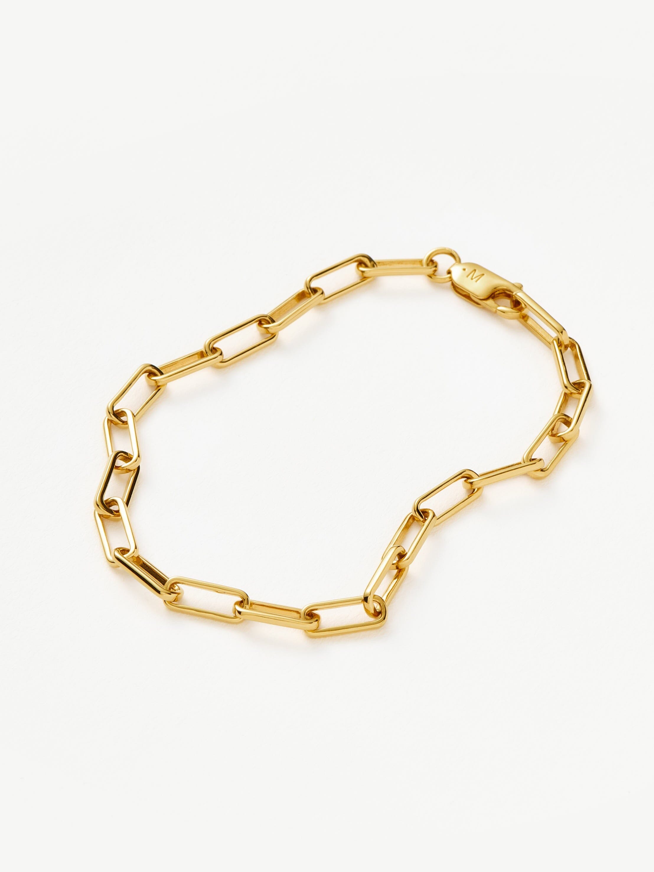 Classic Mini Paperclip Chain Bracelet | 18k Gold Plated Bracelets Missoma 