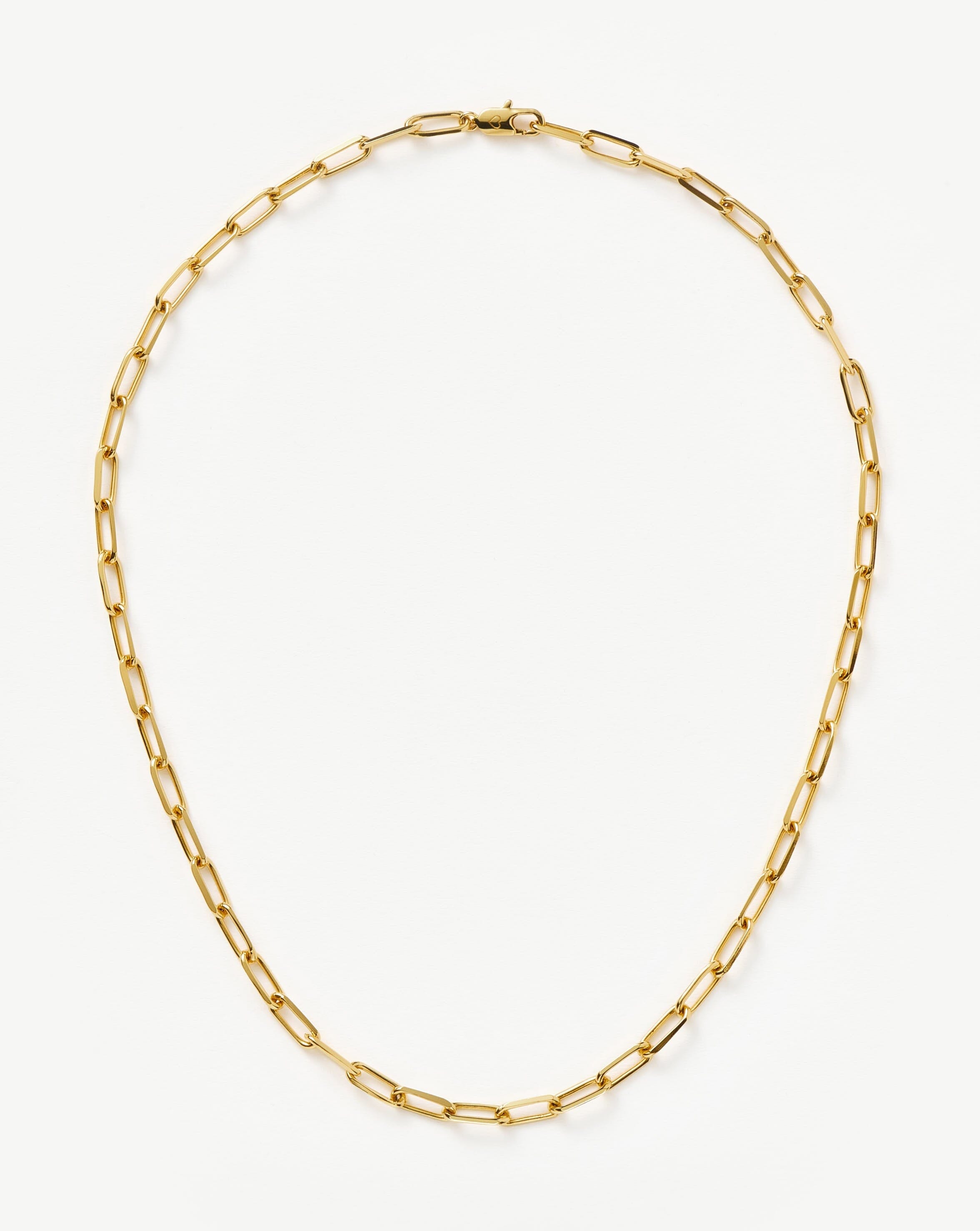 Classic Mini Short Paperclip Chain Necklace | 18k Gold Plated Necklaces Missoma 