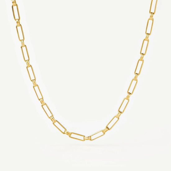 Classic Mini Short Paperclip Chain Necklace | 18k Gold Plated Necklaces Missoma 