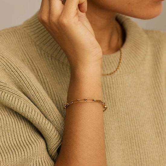 Classic Paperclip Chain Bracelet | 18k Gold Plated Bracelets Missoma 