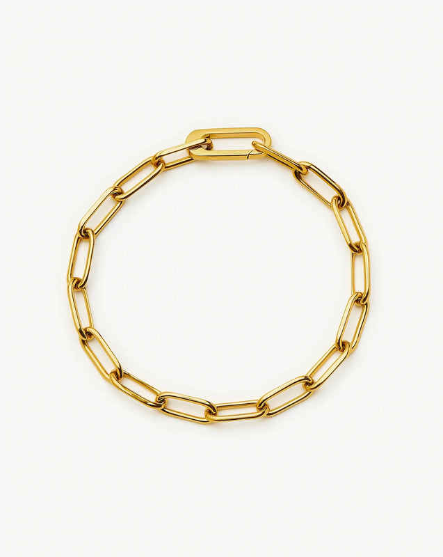Classic Paperclip Chain Bracelet | 18k Gold Plated