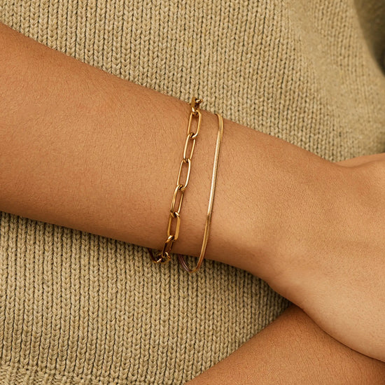 Classic Paperclip Chain Bracelet | 18k Gold Plated Bracelets Missoma 