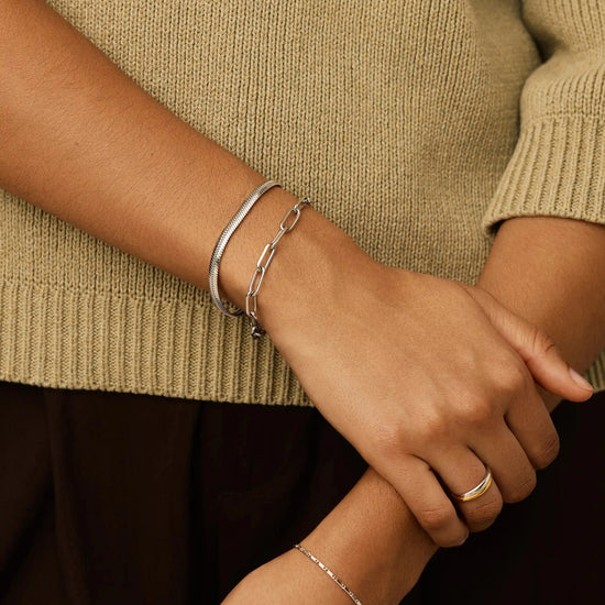 Classic Paperclip Chain Bracelet | Platinum Plated Bracelets Missoma 