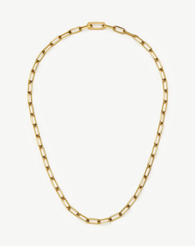 Classic Paperclip Chain Necklace | 18k Gold Plated