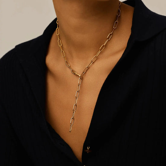 Classic Paperclip Chain Necklace | 18k Gold Plated Necklaces Missoma 