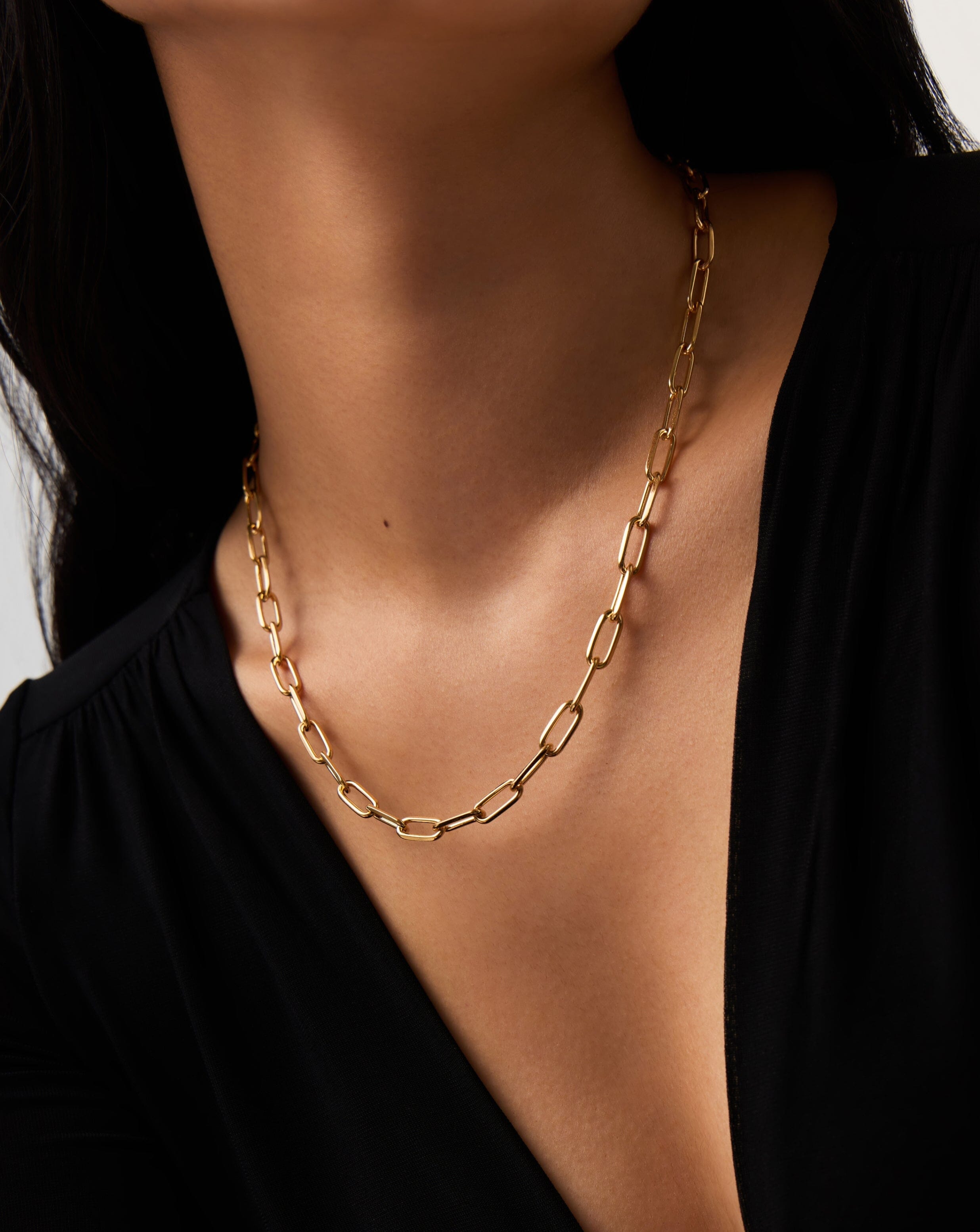 Classic Paperclip Chain Necklace | 18k Gold Plated Necklaces Missoma 