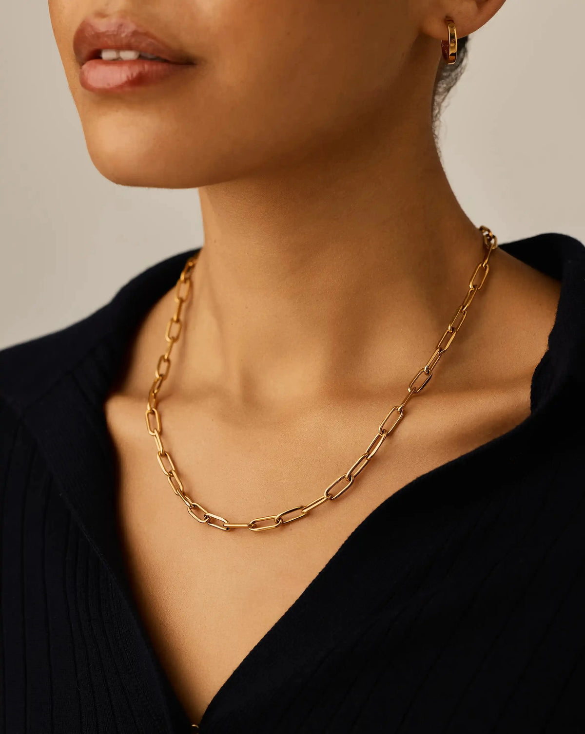 Classic Paperclip Chain Necklace | 18k Gold Plated Necklaces Missoma 