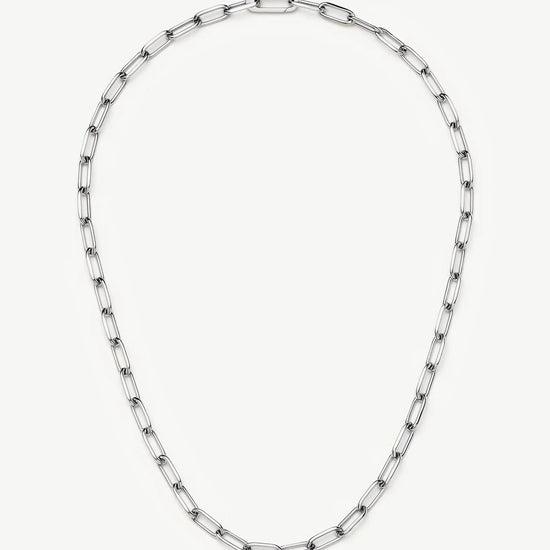 Classic Paperclip Chain Necklace | Platinum Plated Necklaces Missoma 