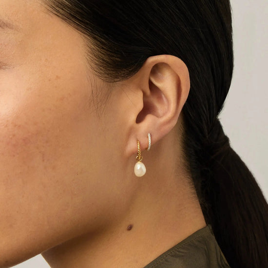 Classic Pave Huggies | 18k Gold Vermeil/Cubic Zirconia Earrings Missoma 