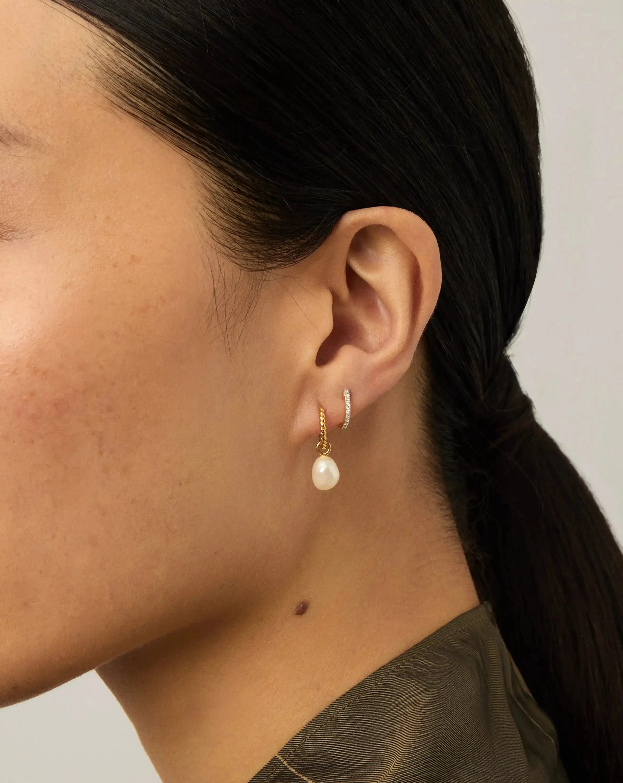 Classic Pave Huggies | 18k Gold Vermeil/Cubic Zirconia Earrings Missoma 