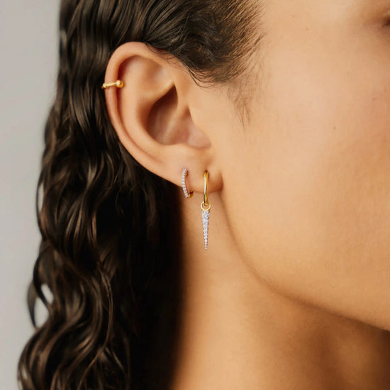 Classic Pave Huggies | 18k Gold Vermeil/Cubic Zirconia Earrings Missoma 