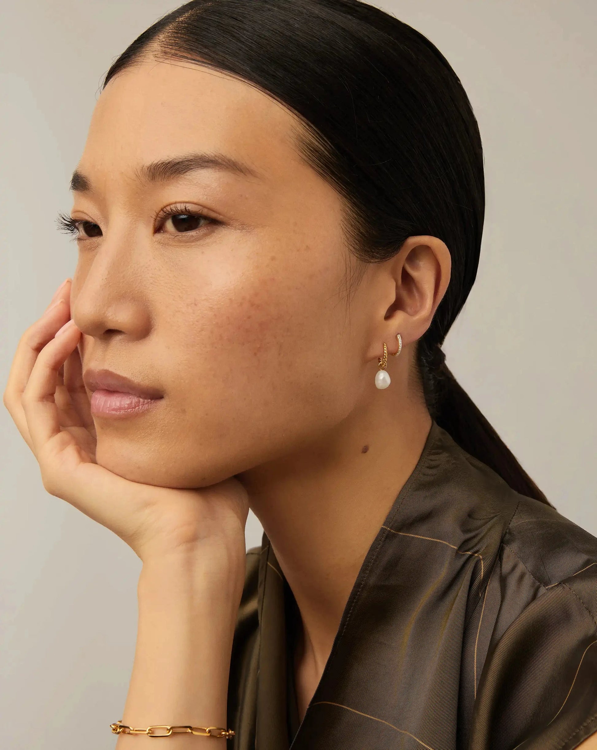 Classic Pave Huggies | 18k Gold Vermeil/Cubic Zirconia Earrings Missoma 
