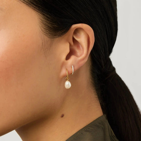 Classic Pave Huggies | 18k Gold Vermeil/Cubic Zirconia Earrings Missoma 