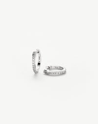 Classic Pave Huggies | Sterling Silver/Cubic Zirconia Earrings Missoma 