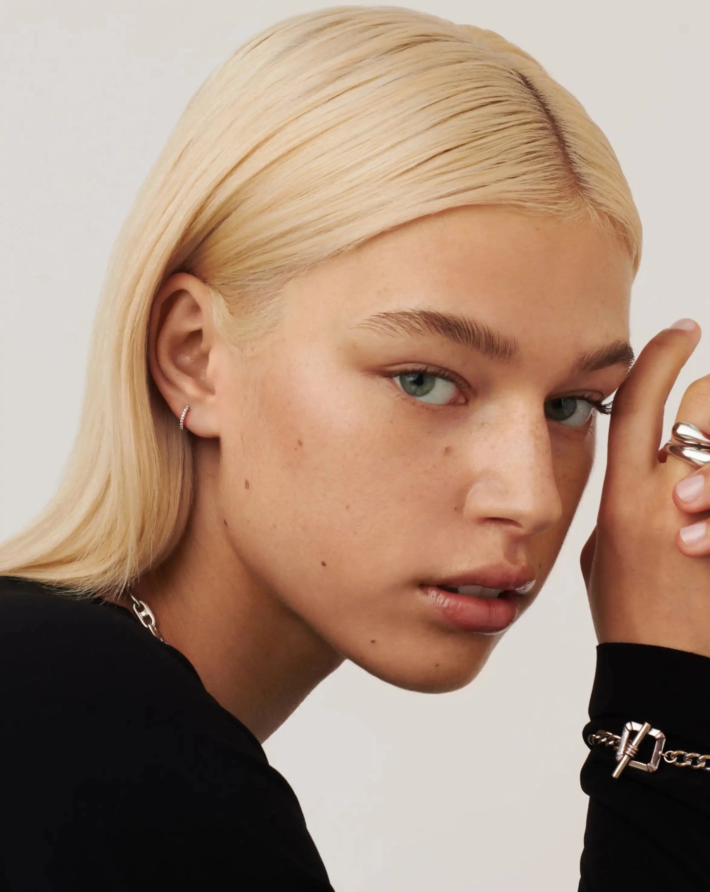 Classic Pave Huggies | Sterling Silver/Cubic Zirconia Earrings Missoma 