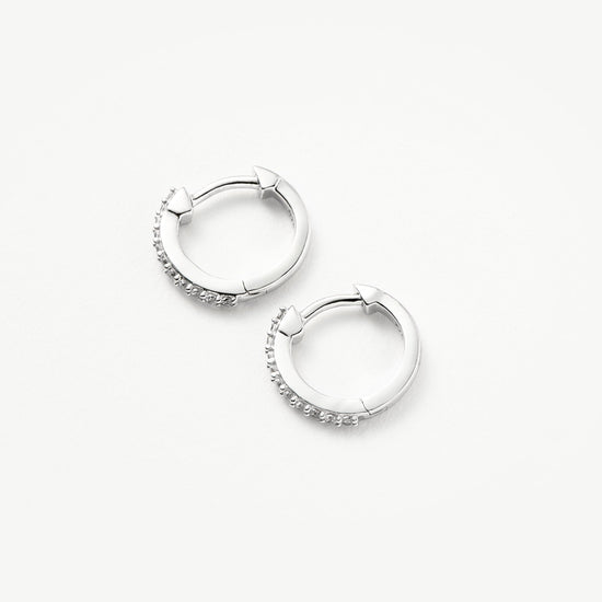 Classic Pave Huggies | Sterling Silver/Cubic Zirconia Earrings Missoma 
