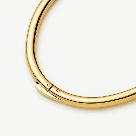 Classic Round Hinged Bangle | 18k Gold Plated Bracelets Missoma 