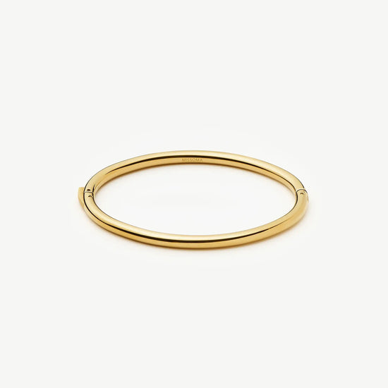 Classic Round Hinged Bangle | 18k Gold Plated Bracelets Missoma 