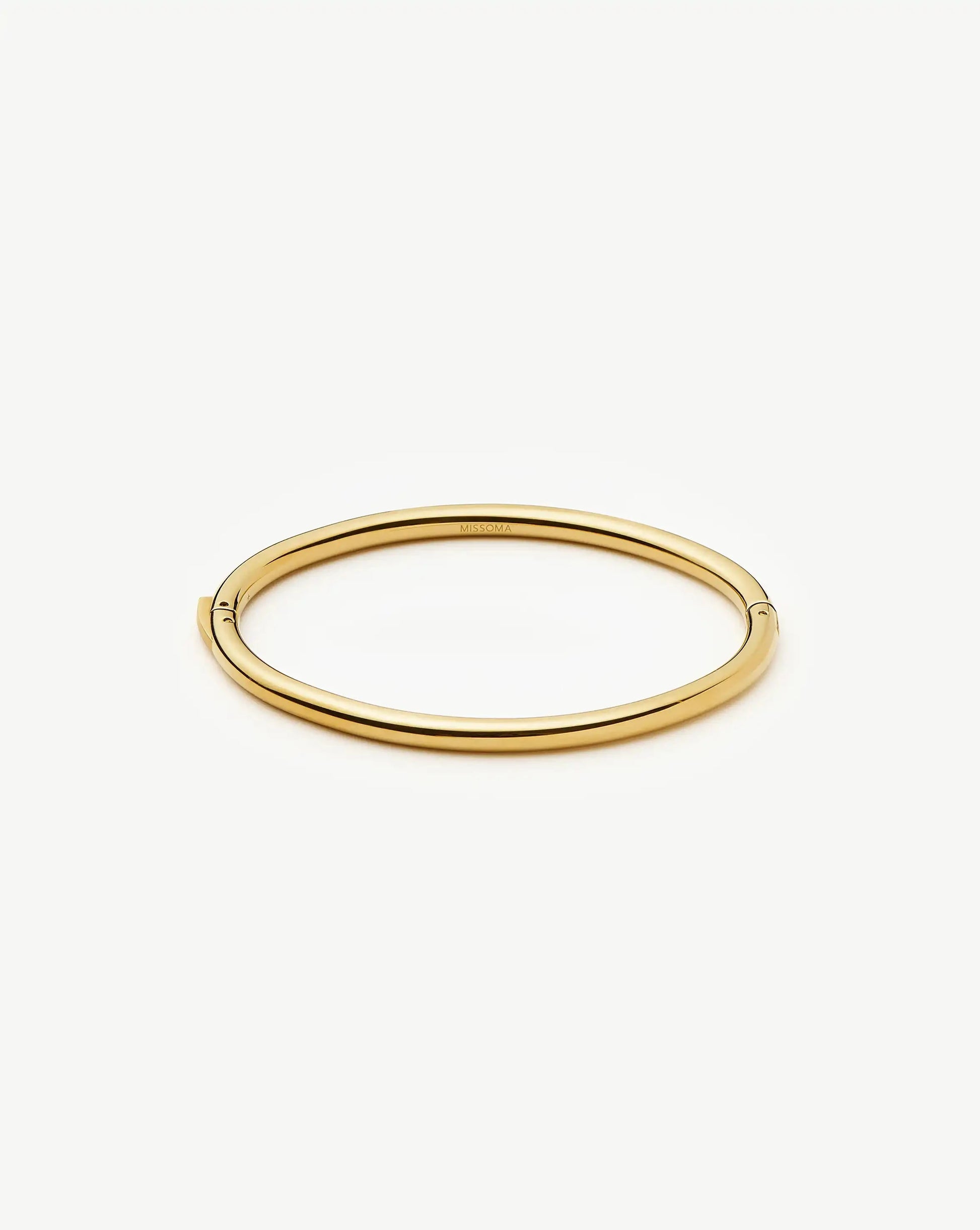 Classic Round Hinged Bangle | 18k Gold Plated Bracelets Missoma 