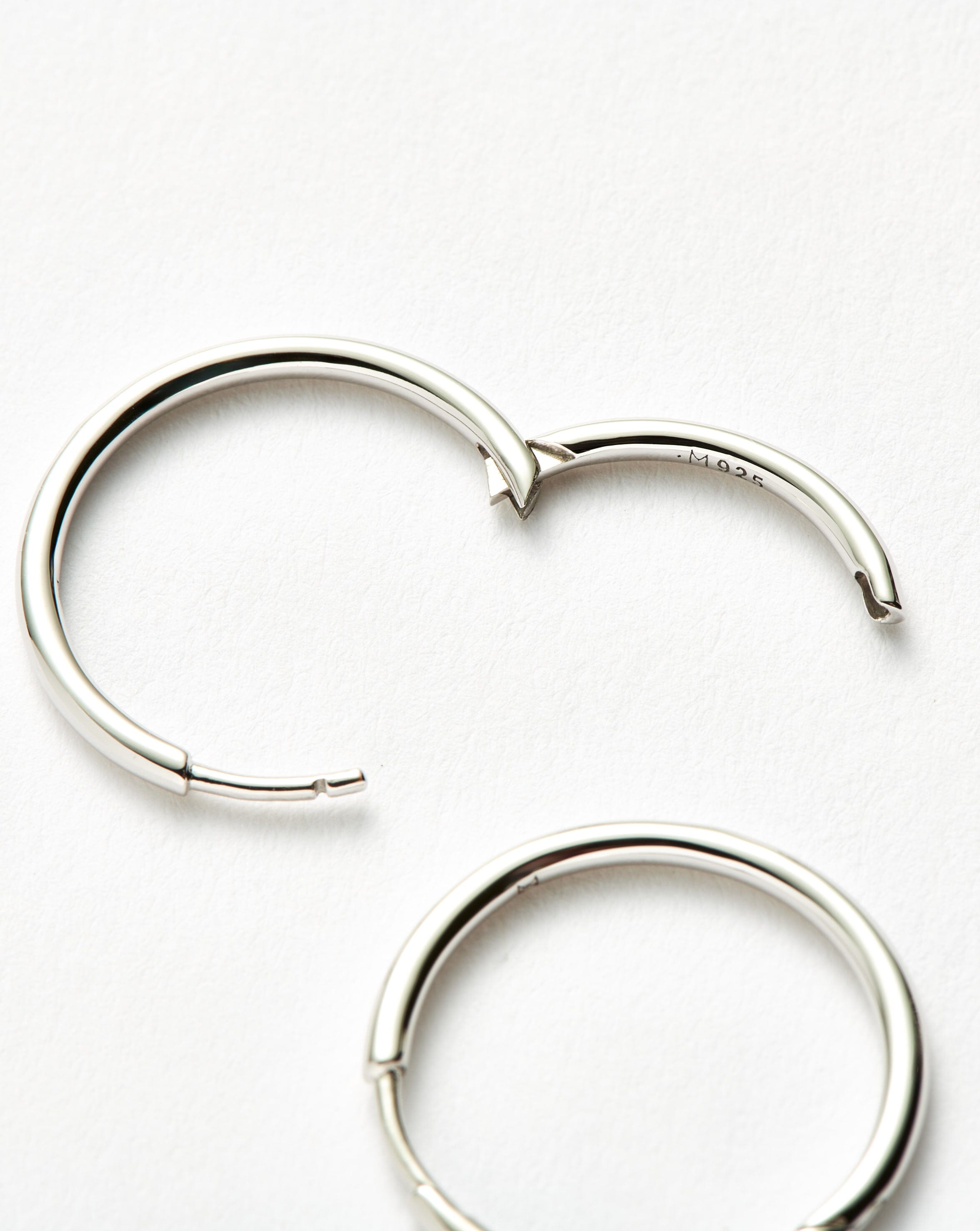 Classic Small Hoop Earrings | Rhodium Plated on Recycled Sterling Silver Earrings Missoma 