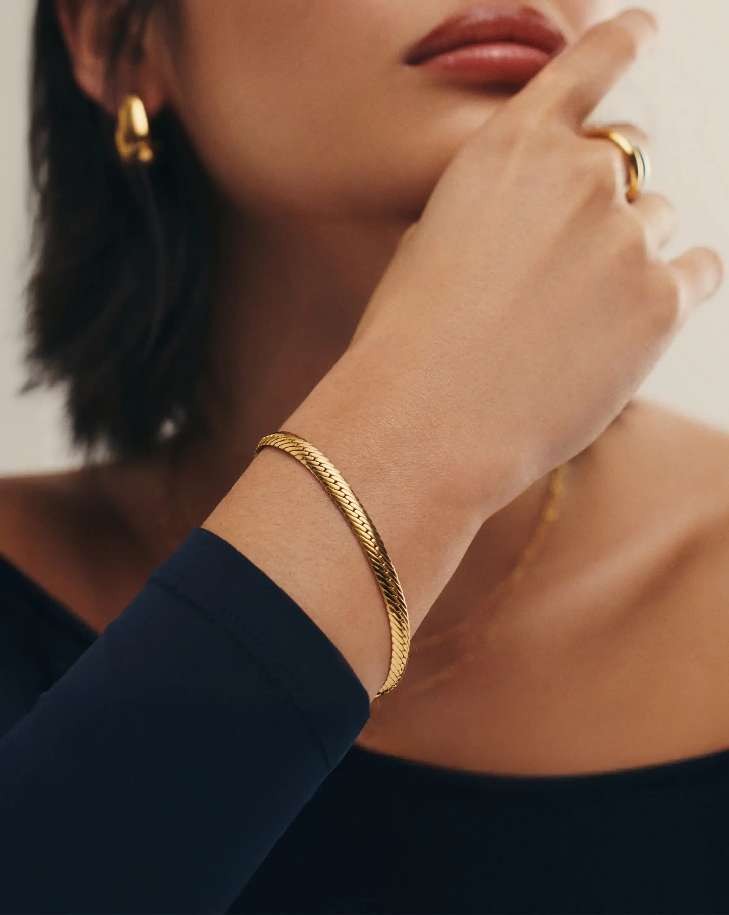 Classic Snake Chain Bracelet | 18k Gold Plated Bracelets Missoma 