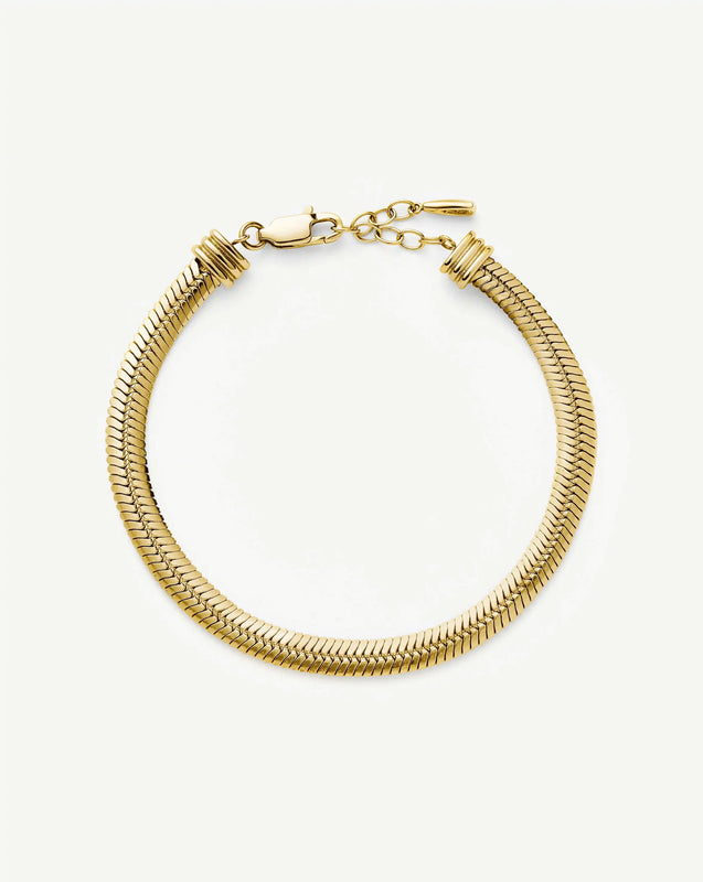 Classic Snake Chain Bracelet | 18k Gold Plated