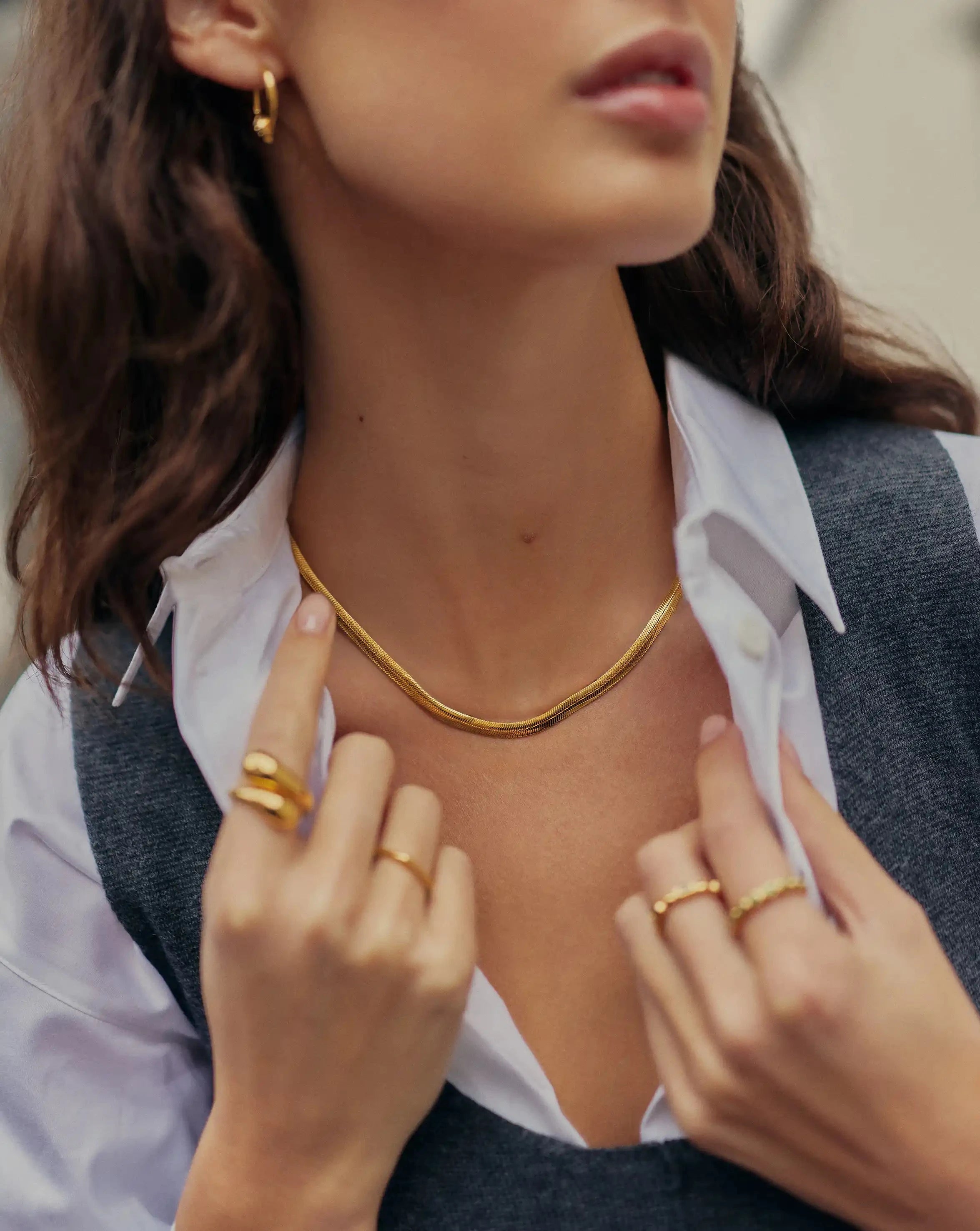 Classic Snake Chain Necklace | 18k Gold Plated Necklaces Missoma 