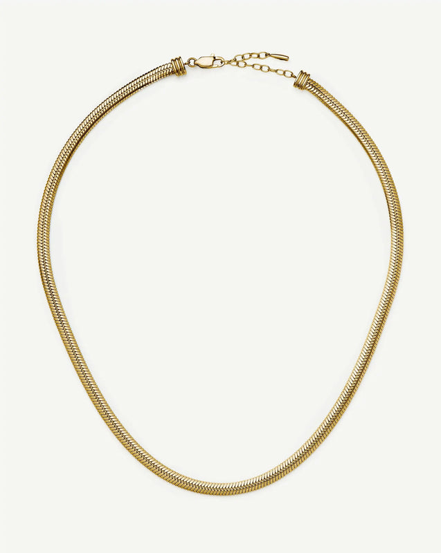 Classic Snake Chain Necklace | 18k Gold Plated
