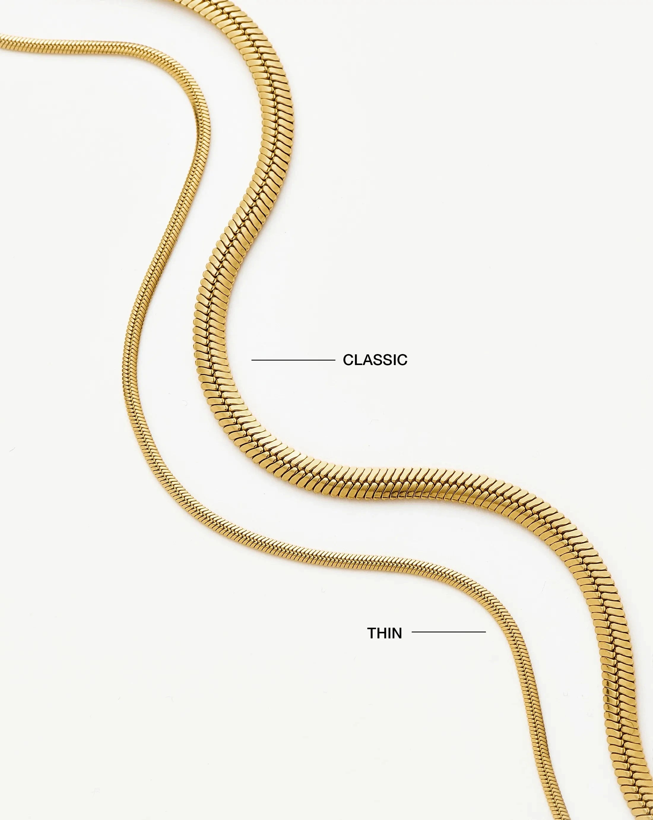 Classic Snake Chain Necklace | 18k Gold Plated Necklaces Missoma 