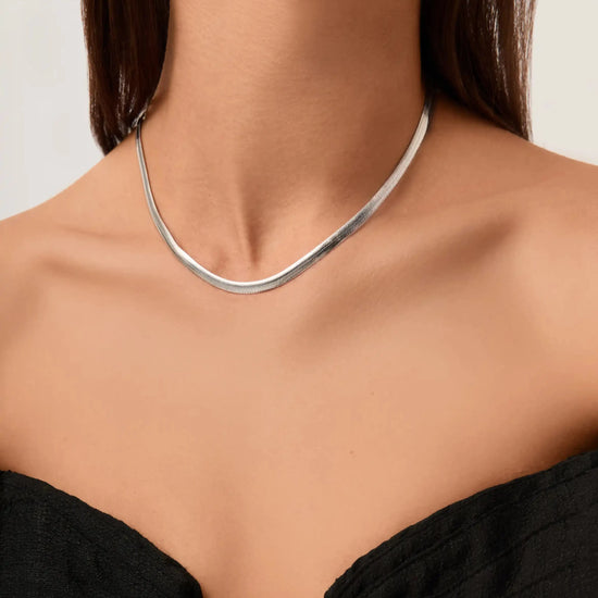 Classic Snake Chain Necklace | Platinum Plated Necklaces Missoma 