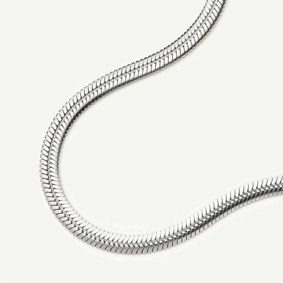 Classic Snake Chain Necklace | Platinum Plated Necklaces Missoma 