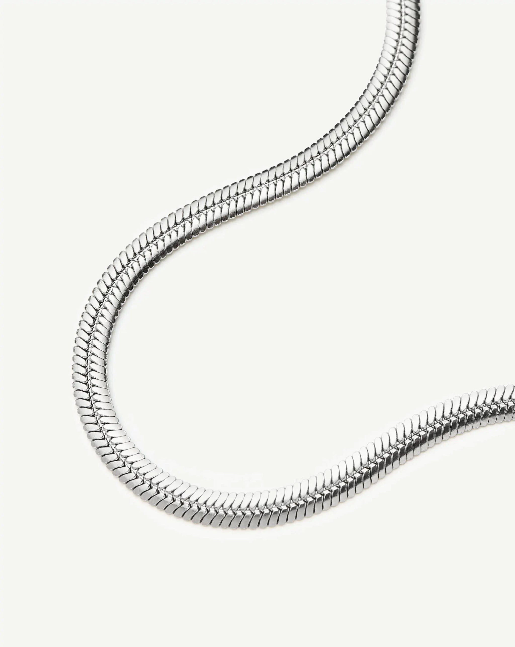 Classic Snake Chain Necklace | Platinum Plated Necklaces Missoma 
