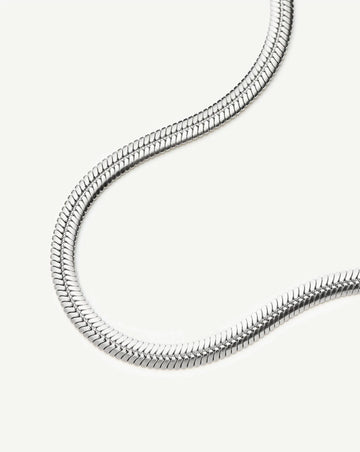Classic Snake Chain Necklace | Platinum Plated Necklaces Missoma 