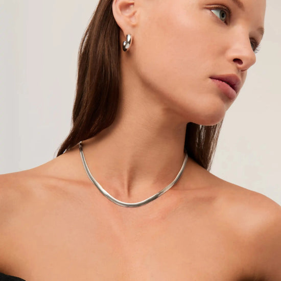 Classic Snake Chain Necklace | Platinum Plated Necklaces Missoma 