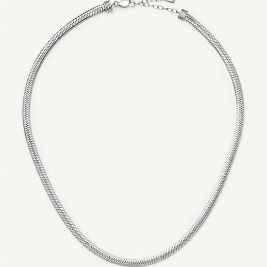 Classic Snake Chain Necklace | Platinum Plated Necklaces Missoma 