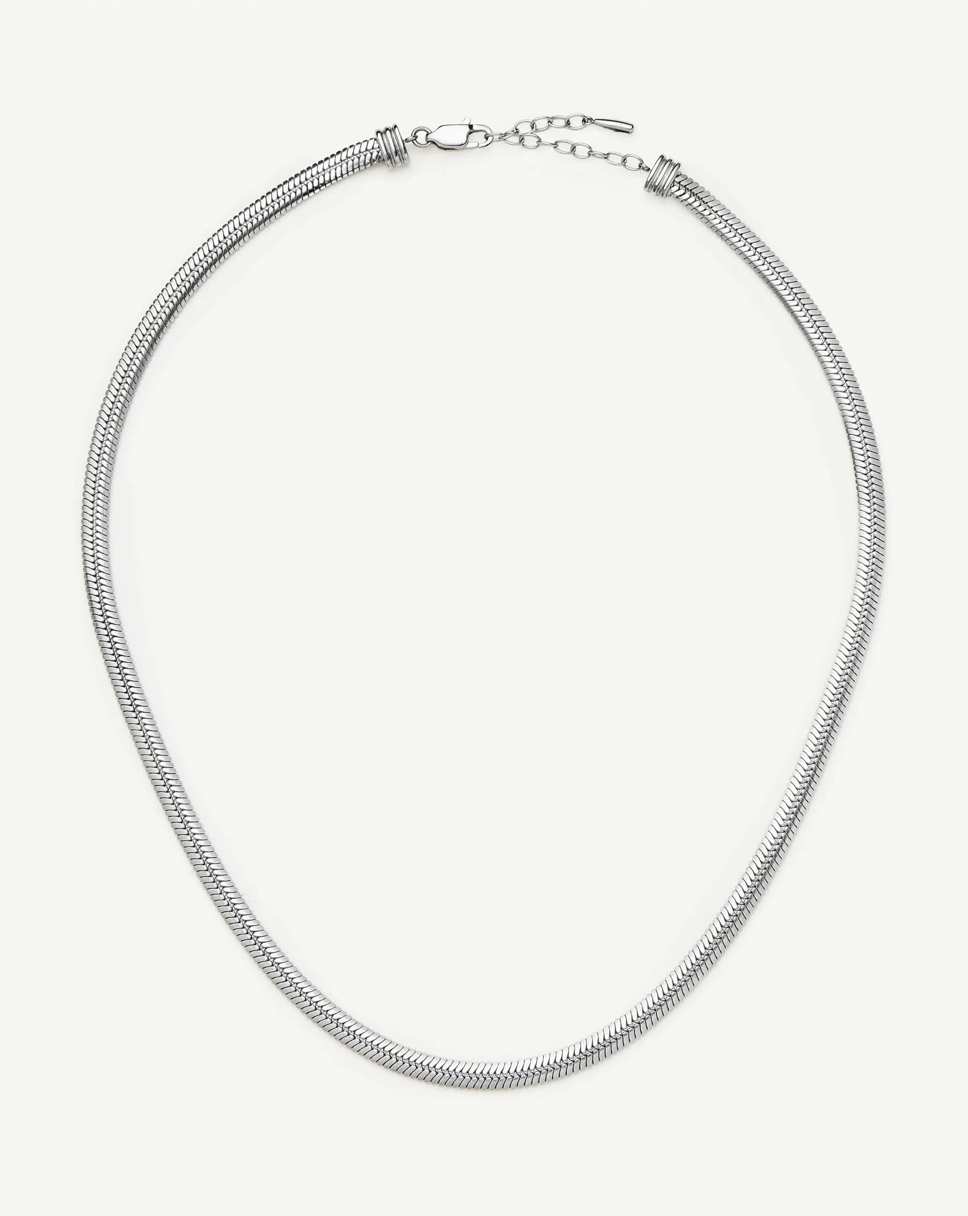 Classic Snake Chain Necklace | Platinum Plated Necklaces Missoma 
