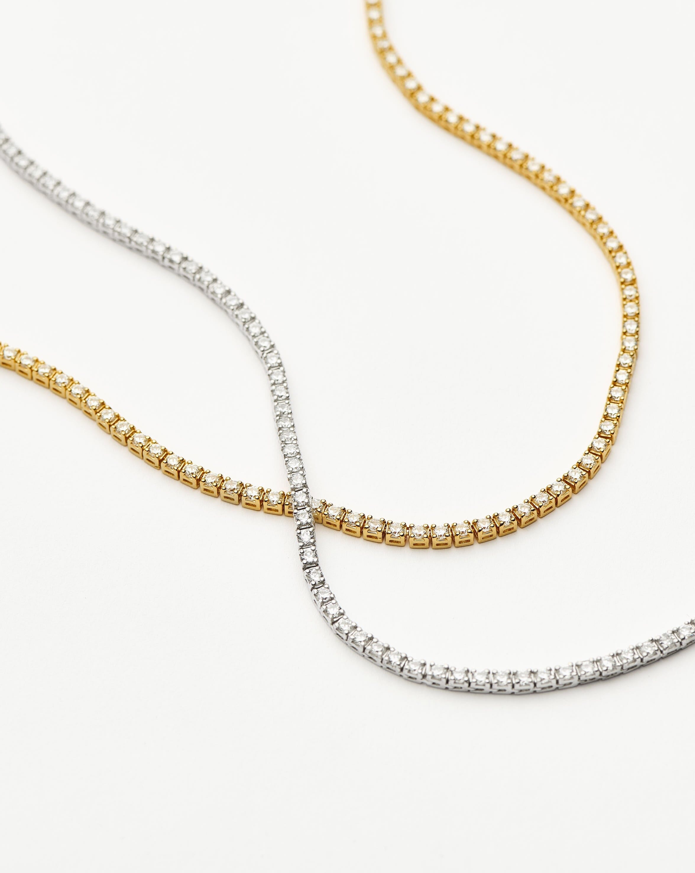 Classic Tennis Necklace | 18k Gold Vermeil Cubic Zirconia Necklaces Missoma 