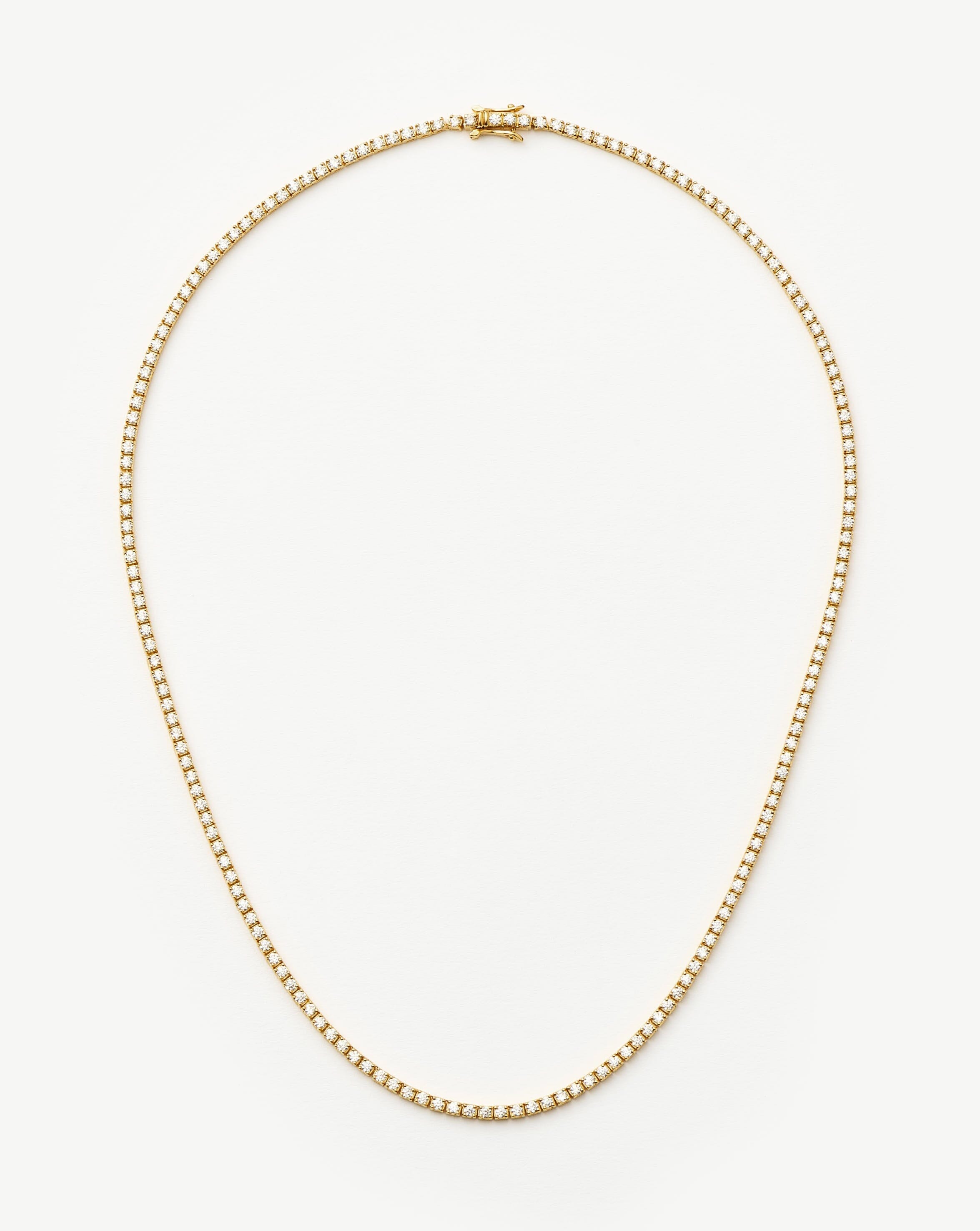 Classic Tennis Necklace | 18k Gold Vermeil Cubic Zirconia Necklaces Missoma 