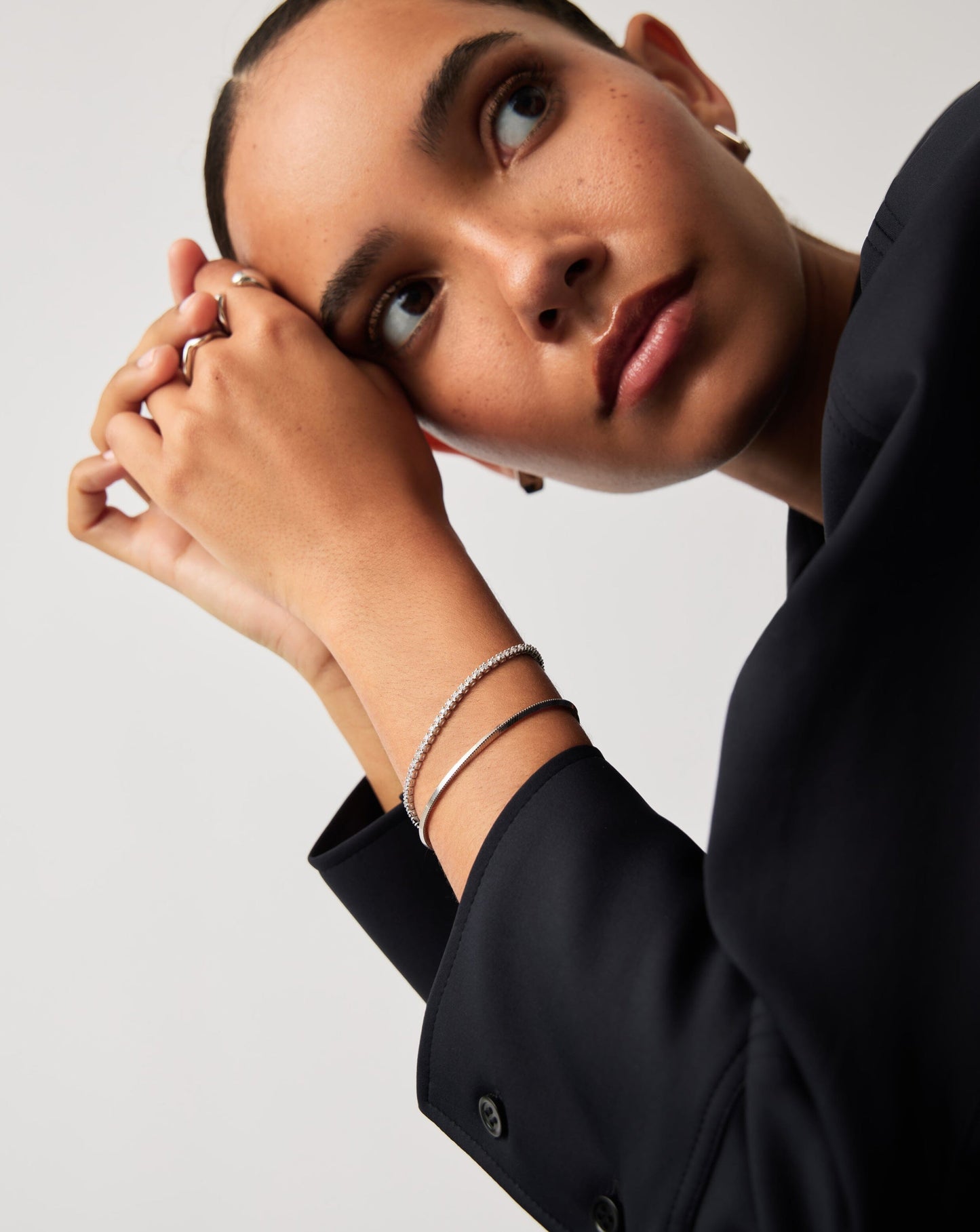 Classic Tennis & Snake Chain Bracelet Set | Sterling Silver Bracelets Missoma 