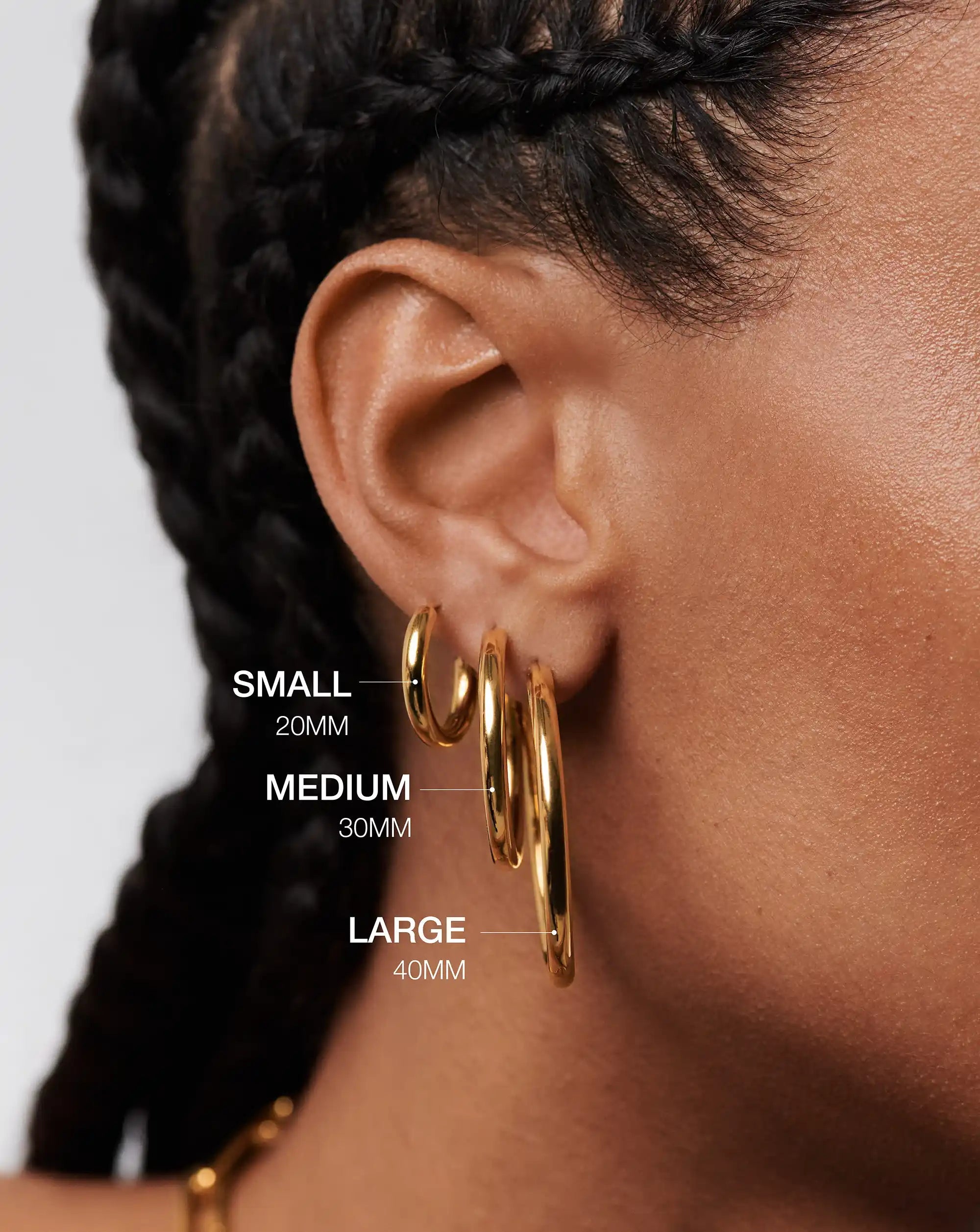 Classic Tunnel Large Hoop Earrings | 18k Gold Plated Earrings Missoma 