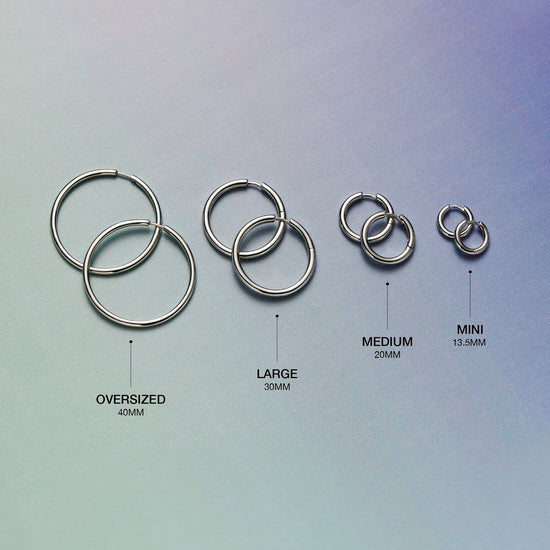 Classic Tunnel Large Hoop Earrings | Silver Plated Earrings Missoma 